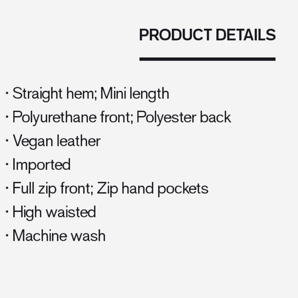 Express High Waisted Zip Front Vegan Leather Skirt - Picture 6 of 6